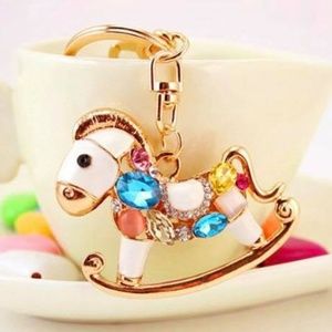 Crystal Trojans Horse Keychain